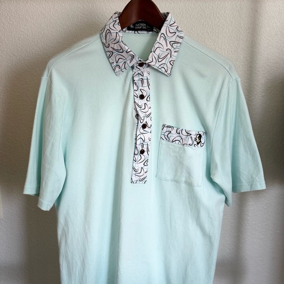 Nation Golf Co. Hard Collar Golf Polo - Picture 2 of 8